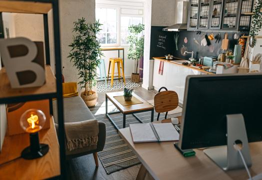 Interior of small apartment living room for home office | Merry Maids